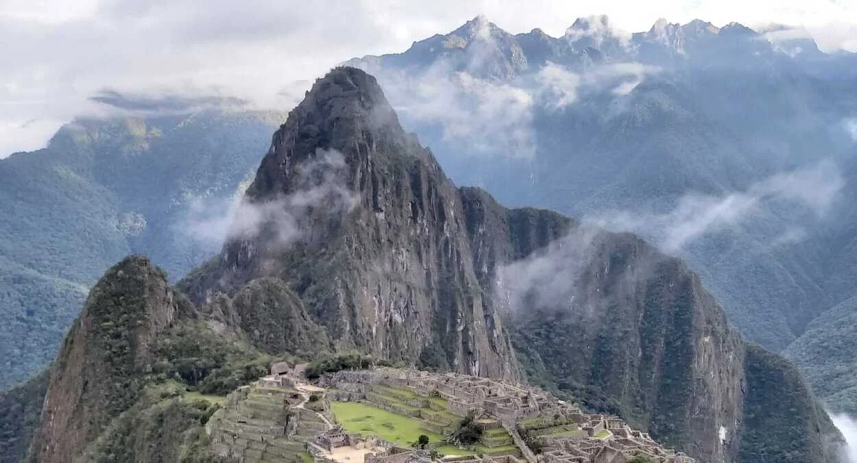 Machu Picchu cloudy Day Travel Peru | Peruvian Sunrise