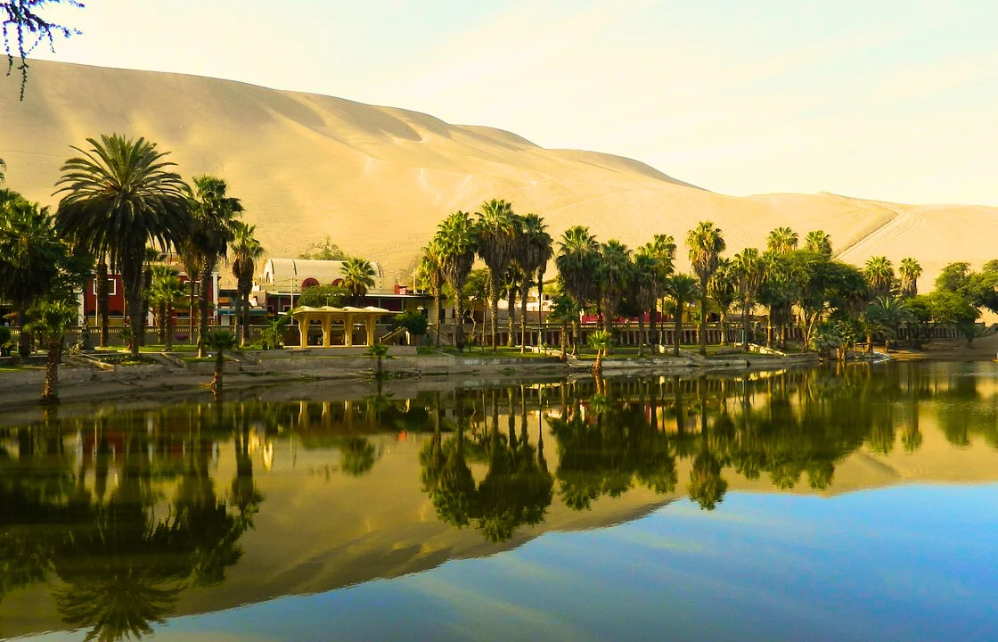 View of Huacachina in Ica, Peru | Peruvian Sunrise