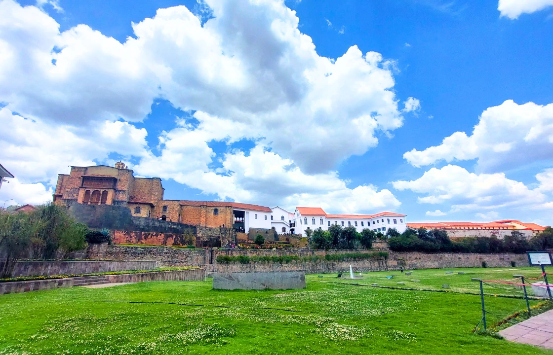 View of Coricancha from Cusco, Peru | Peruvian Sunrise