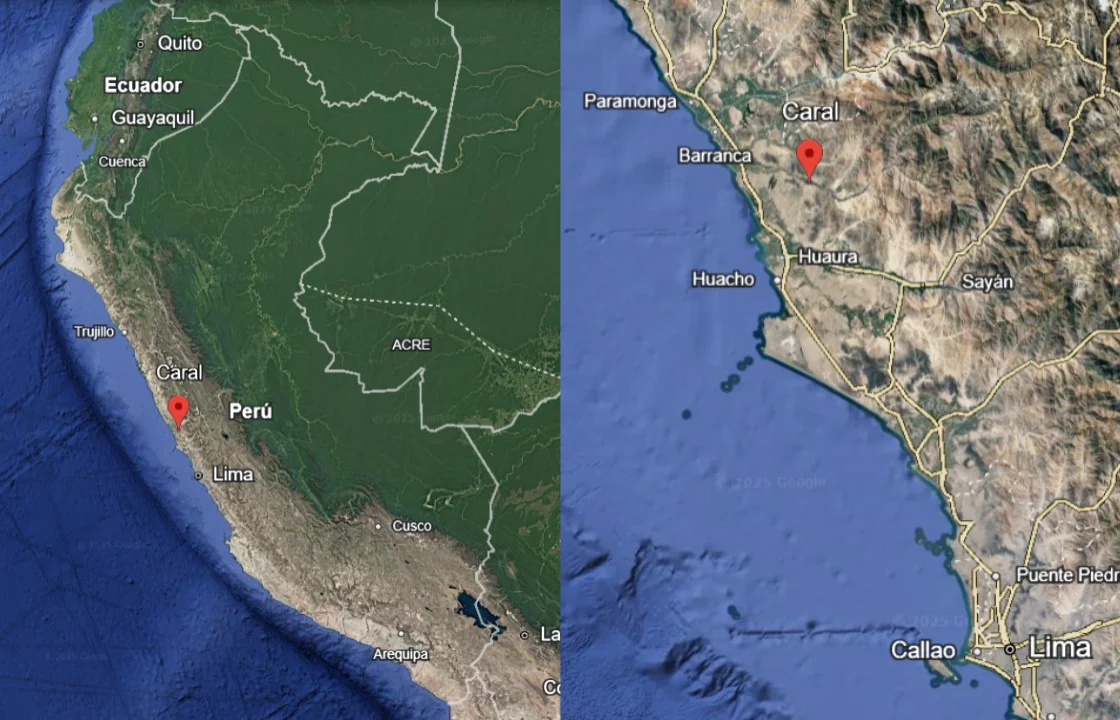 Caral Peru location map | Peruvian Sunrise