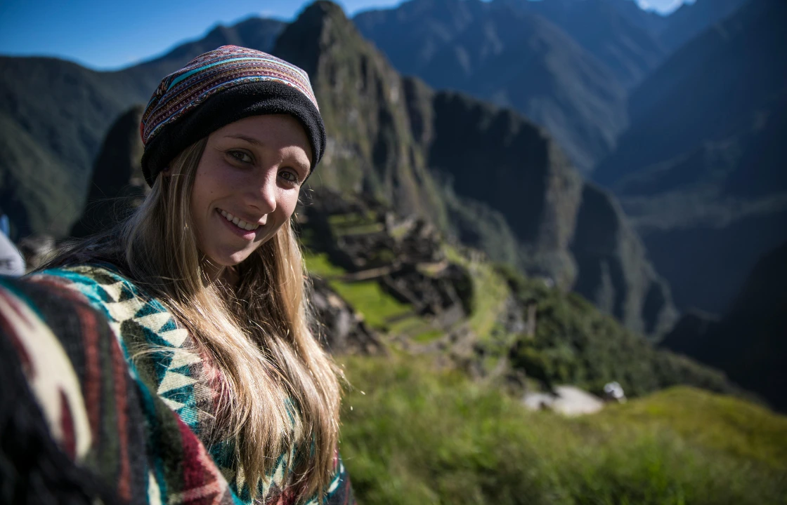 Hiking Inca Trail portrait | Peruvian Sunrise