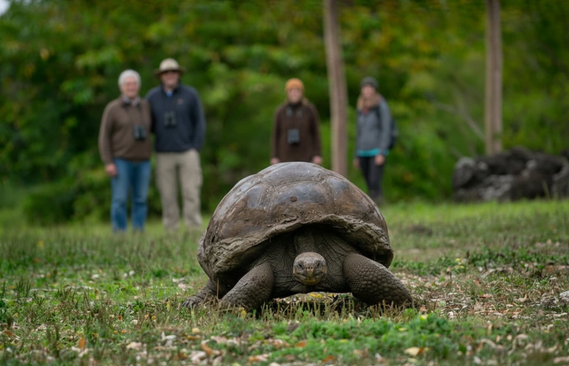 Family travel Galapagos giant turtle | Peruvian Sunrise