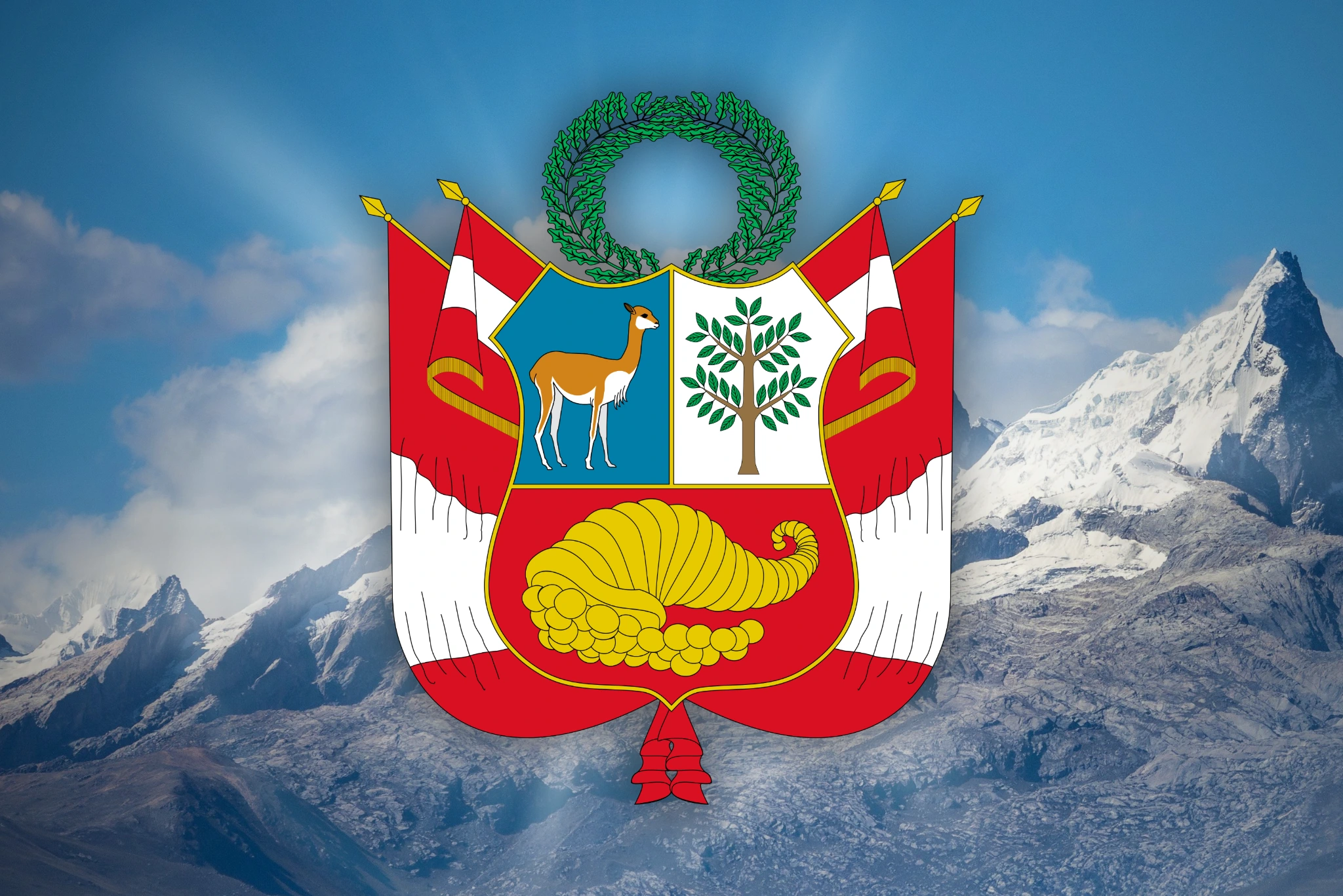 Peruvian Coat of Arms portrait | Peruvian Sunrise