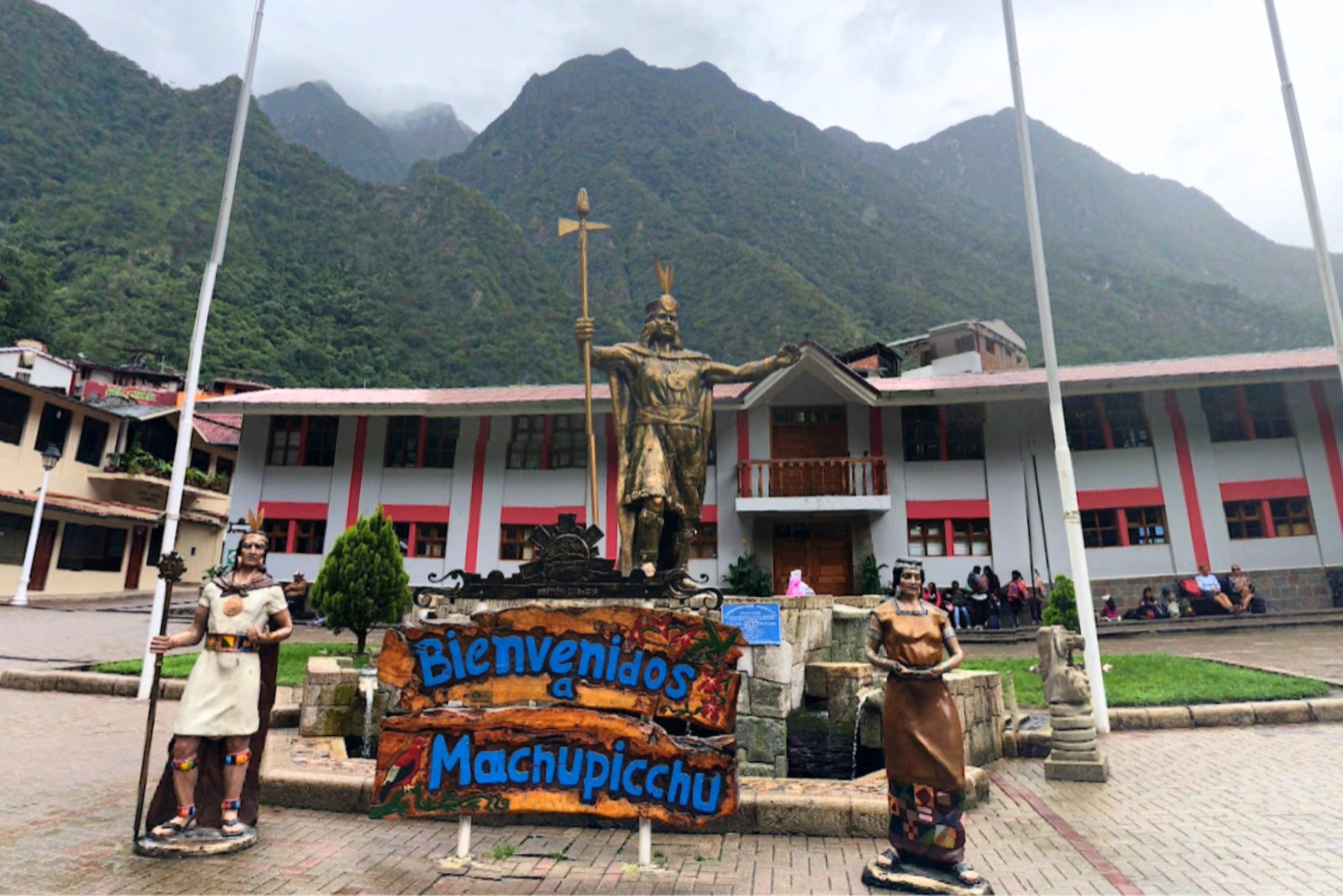 Aguas Calientes Machu Picchu Town Main Square | Peruvian Sunrise Aguas Calientes Machu Picchu Town Main Square | Peruvian Sunrise