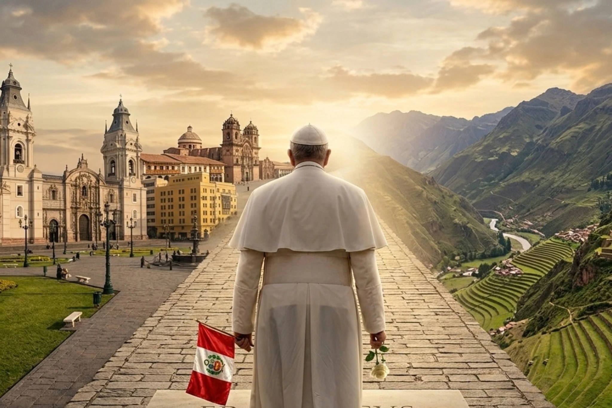Pope Leo Peru route portrait | Peruvian Sunrise