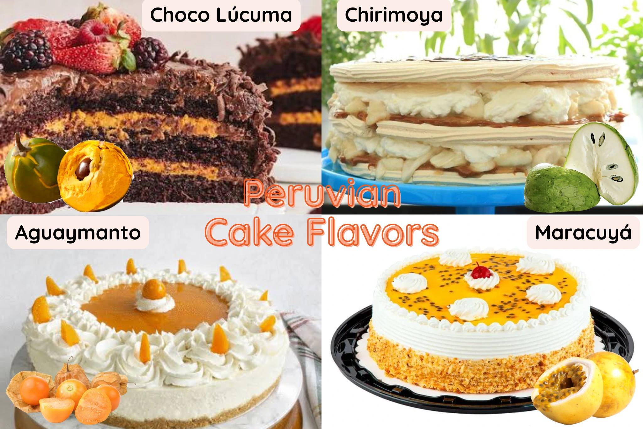 Birthday trip to Peru cakes flavours | Peruvian Sunrise