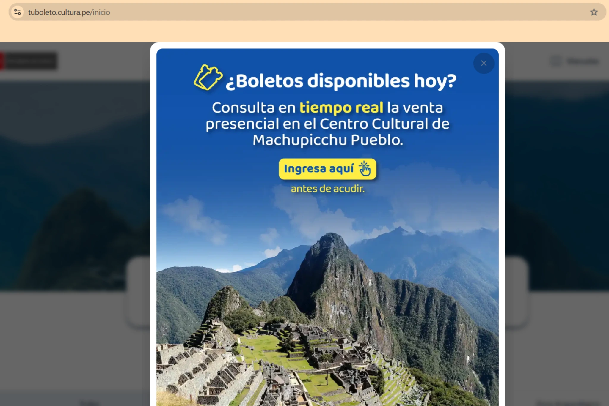 Why there are not machu picchu tickets webpage | Peruvian Sunrise Why there are not machu picchu tickets webpage | Peruvian Sunrise