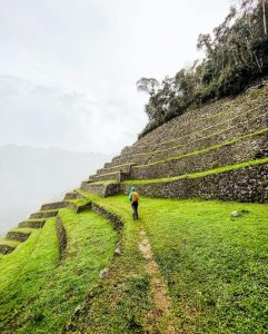 itadel of Machu Picchu through the Intipunku (Sun Gate). travel