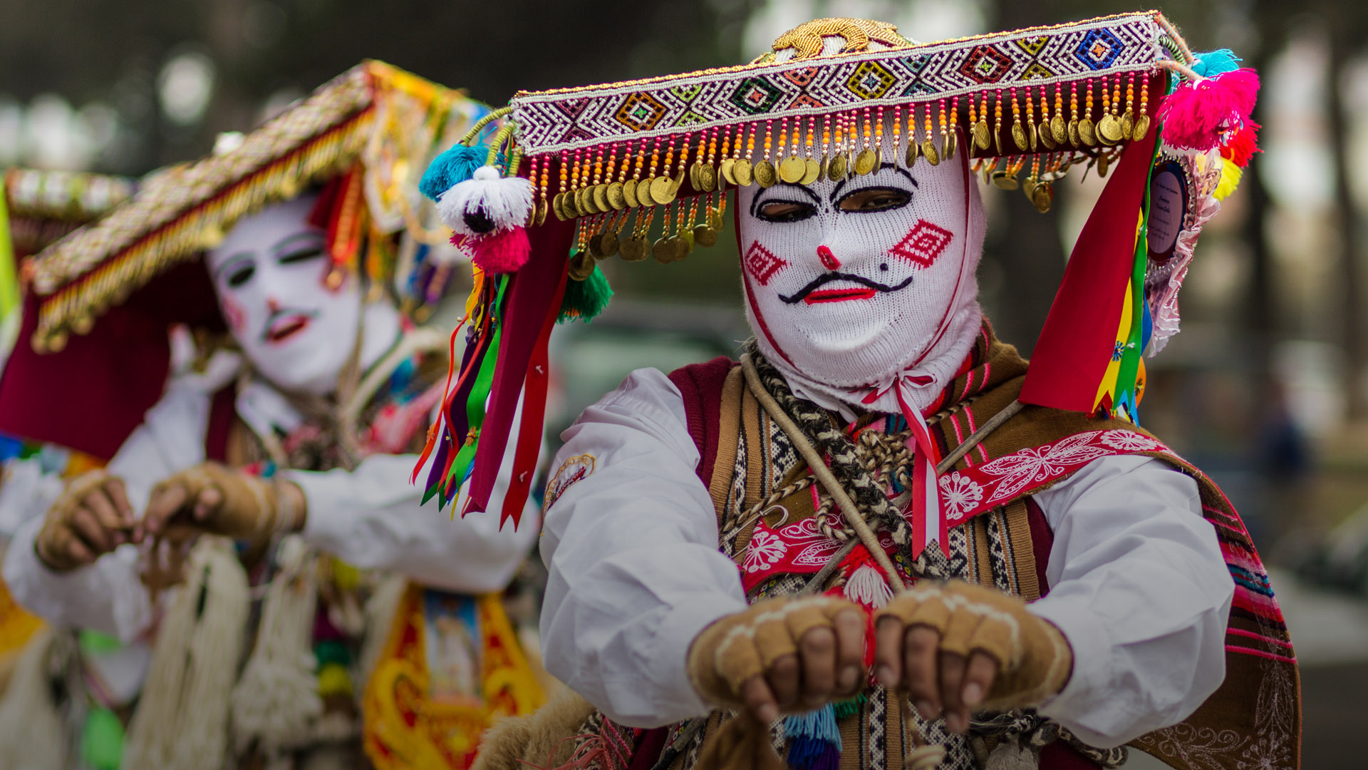 Men in mask Cusco Peru 2024