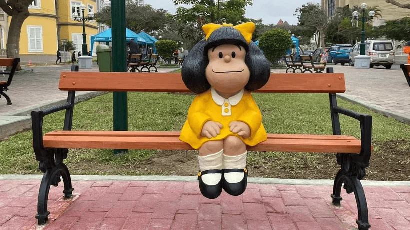 Mafalda Statue in Barranco Anniversary | Peruvian Sunrise