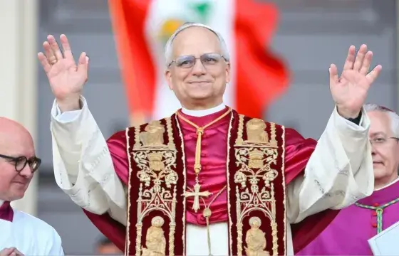 Pope Leo XIV Chiclayo Peru Portrait | Peruvian Sunrise