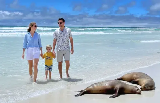 family travel galapagos portrait | Peruvian Sunrise