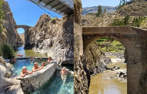 Colca Canyon and Hot Springs Peru portrait | Peruvian Sunrise